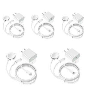 5 Pack- 2 in 1 iPhone & Apple Watch charger